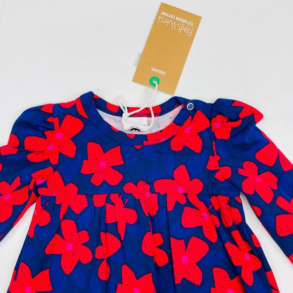 NWT Fred's World 0-3M Organic Pow Puff Dress - Picture 4 of 6